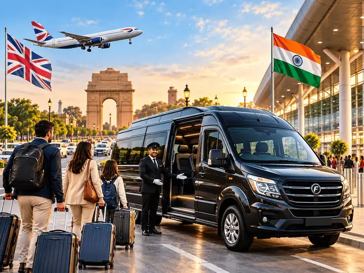 From UK to Delhi Tempo Traveller Rental
